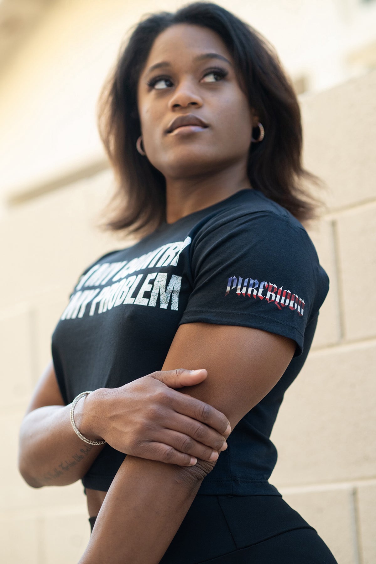 "Not My Country" Crop Tee