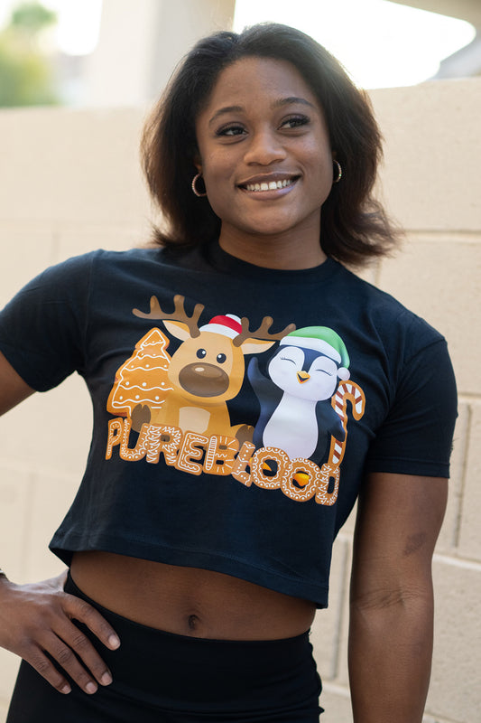 "Holiday" Crop Tee