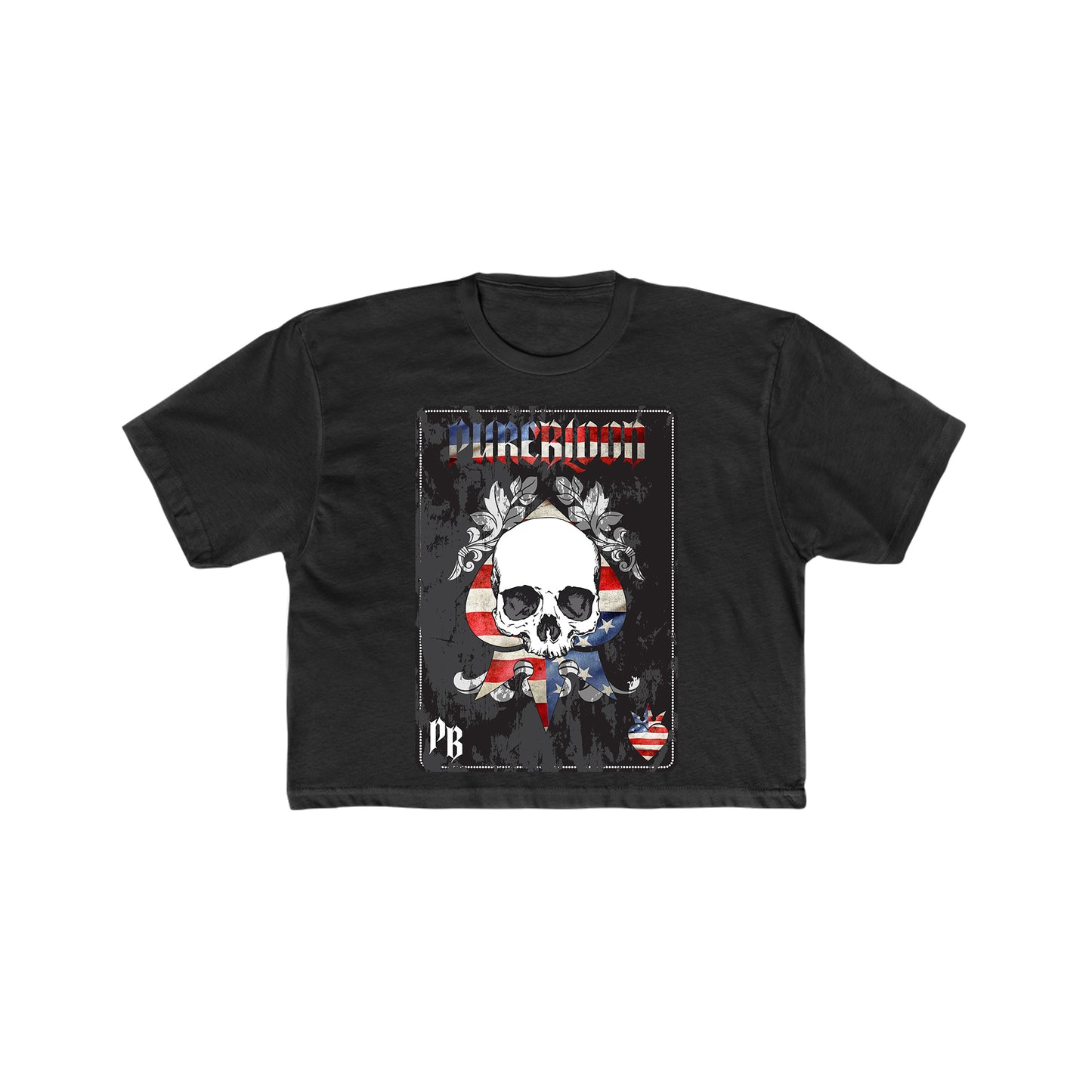 "Ace of Skulls 4" Crop Tee