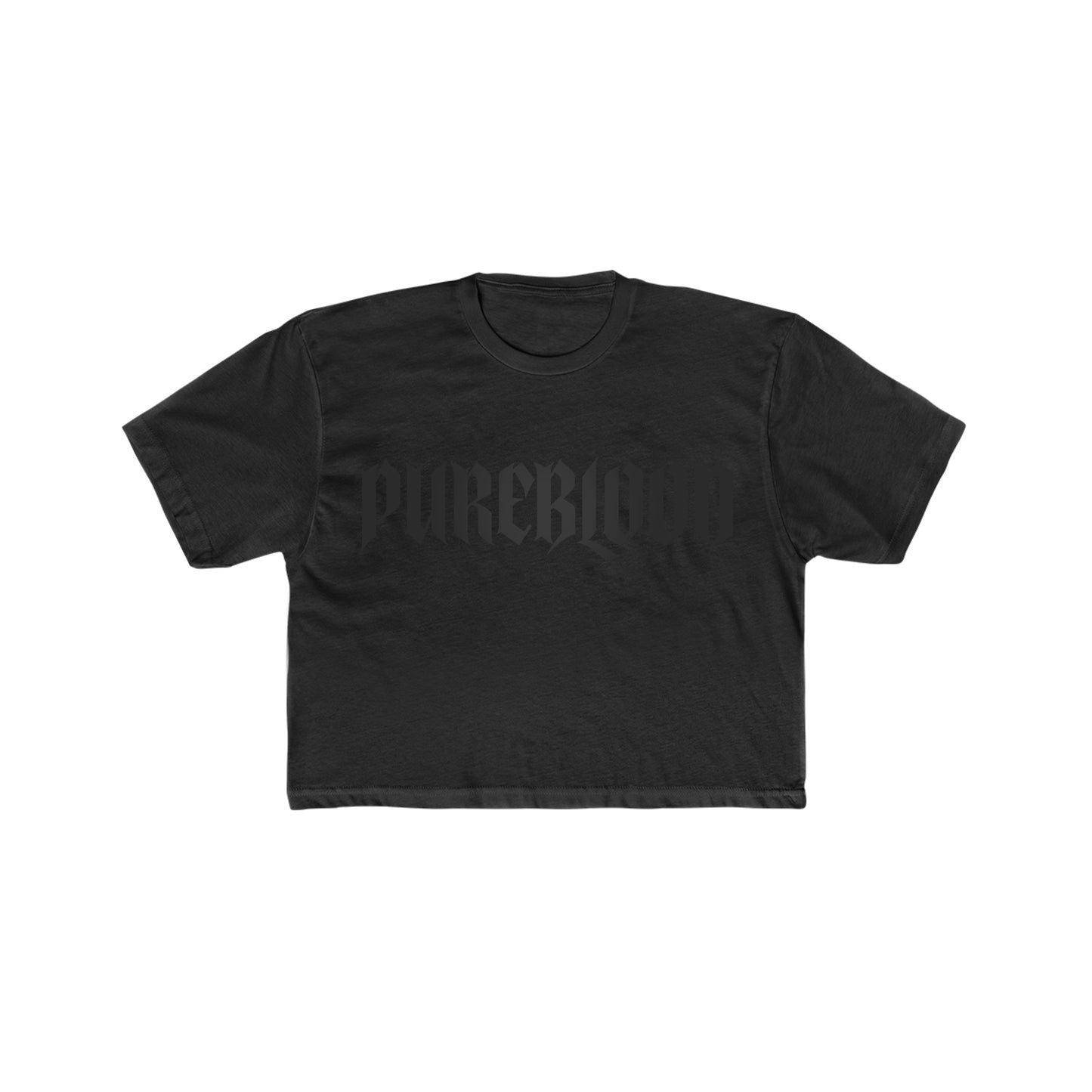 "Black on Black" Crop Tee