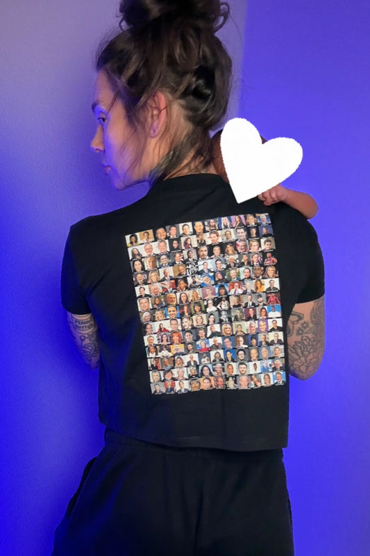 “They are all in on it” Crop Tee