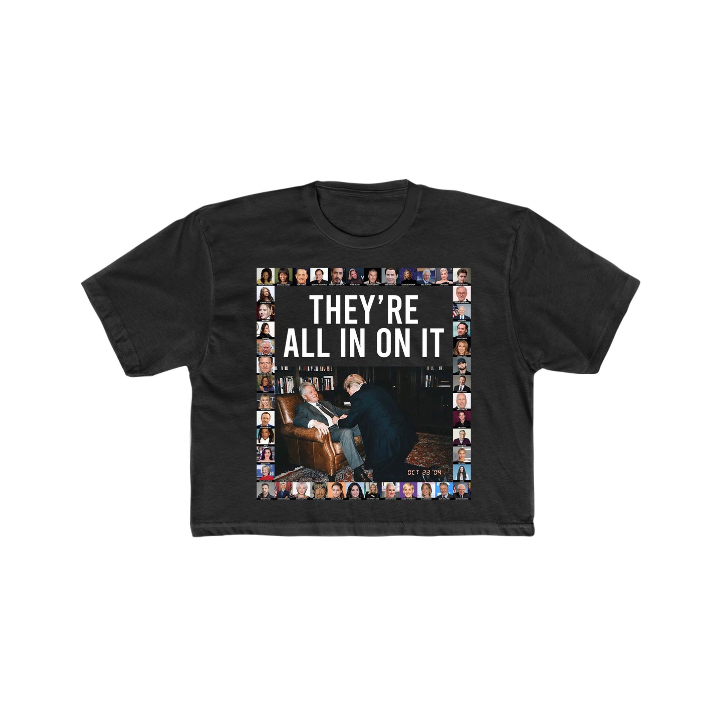 “They are all in on it” Crop Tee
