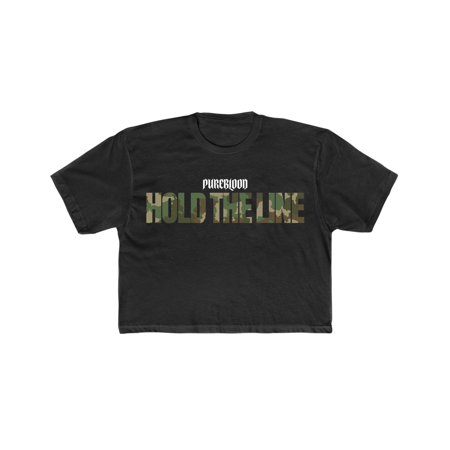 “Hold The Line Military” Crop Tee